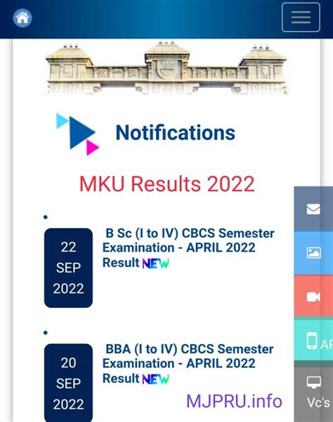 mku university result